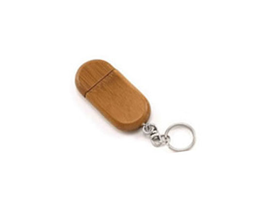 (Art. W-303) Pendrive Personalizado de madera con tapa en forma ovalada