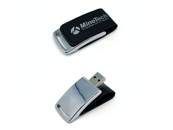 (Art. CLM0204) Pendrive Simil Cuero 8GB. Minetech. Tampografia