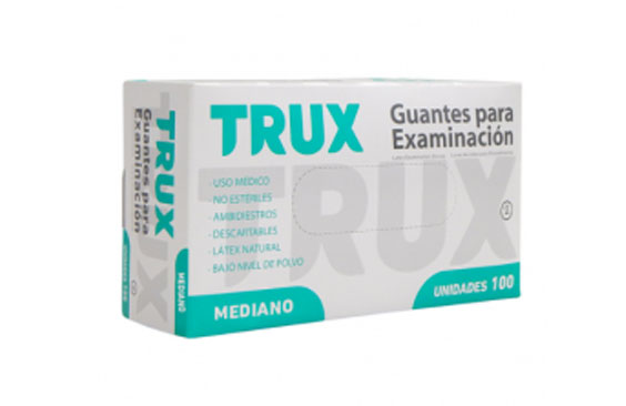 Guante Latex Descartable x100u Trux