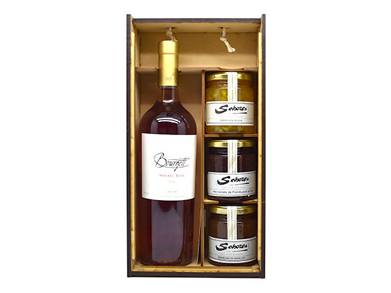 Kit Gourmet - Kit Vino Malbec Rose + 3 Mermeladas delicatessen